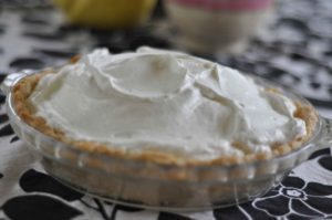 lemon sour cream pie finished