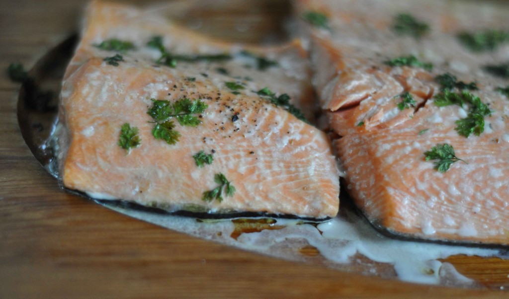 cedar planked salmon