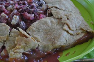 rustic strawberry rhubarb galette