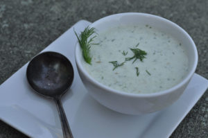 cucumber and green grape gazpacho