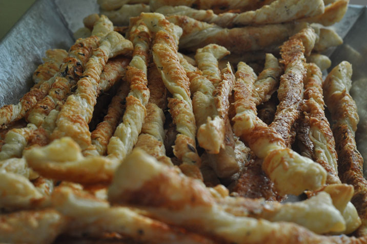 Easy Cheese Straws made with puff pastry